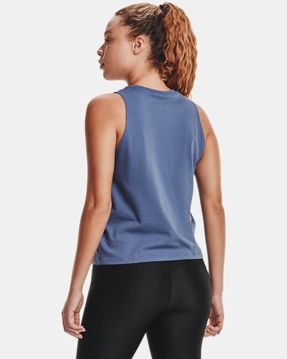Camiseta sin mangas UA Repeat Muscle para mujer, Blue, pdpMainDesktop image number 1